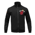 NBA MIAMI HEAT CLASSIC VESTE D'ENTRAÎNEMENT EN MAILLE DOUBLE POUR HOMME (NOIR)