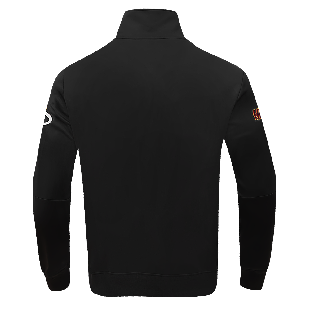 NBA MIAMI HEAT CLASSIC VESTE D'ENTRAÎNEMENT EN MAILLE DOUBLE POUR HOMME (NOIR)