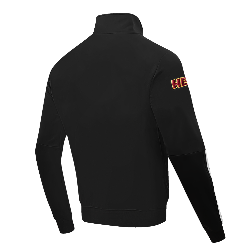 NBA MIAMI HEAT CLASSIC VESTE D'ENTRAÎNEMENT EN MAILLE DOUBLE POUR HOMME (NOIR)