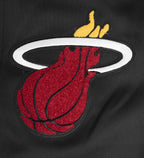 NBA MIAMI HEAT CLASSIC VESTE D'ENTRAÎNEMENT EN MAILLE DOUBLE POUR HOMME (NOIR)