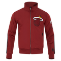 NBA MIAMI HEAT CLASSIC MEN'S DK TRACK JACKET (CARDINAL RED/BLACK)