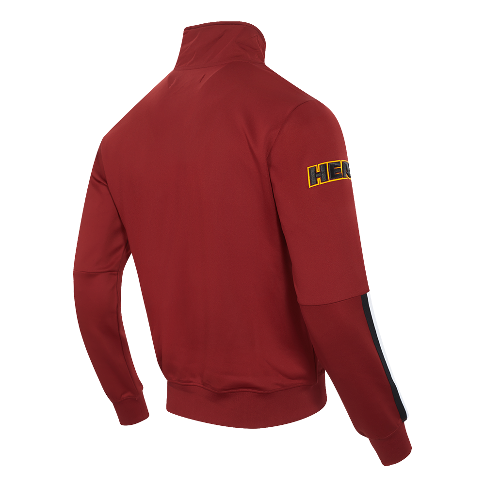NBA MIAMI HEAT CLASSIC MEN'S DK TRACK JACKET (CARDINAL RED/BLACK)