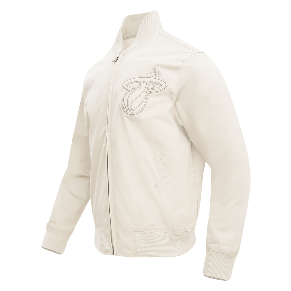 NBA MIAMI HEAT NEUTRAL MEN'S  TWILL JACKET (EGGSHELL)