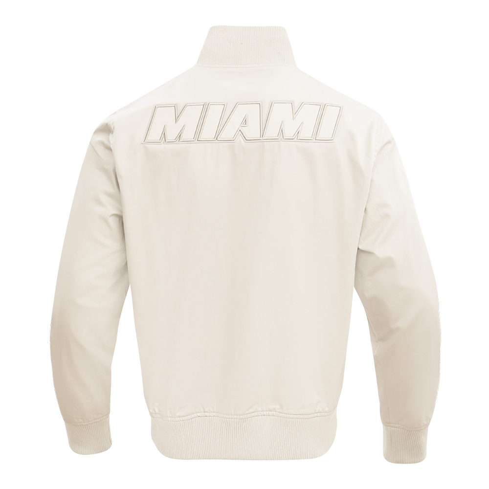 NBA MIAMI HEAT NEUTRAL MEN'S  TWILL JACKET (EGGSHELL)