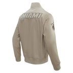 NBA MIAMI HEAT NEUTRAL MEN'S  TWILL JACKET (TAUPE)