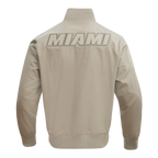 NBA MIAMI HEAT NEUTRAL MEN'S  TWILL JACKET (TAUPE)