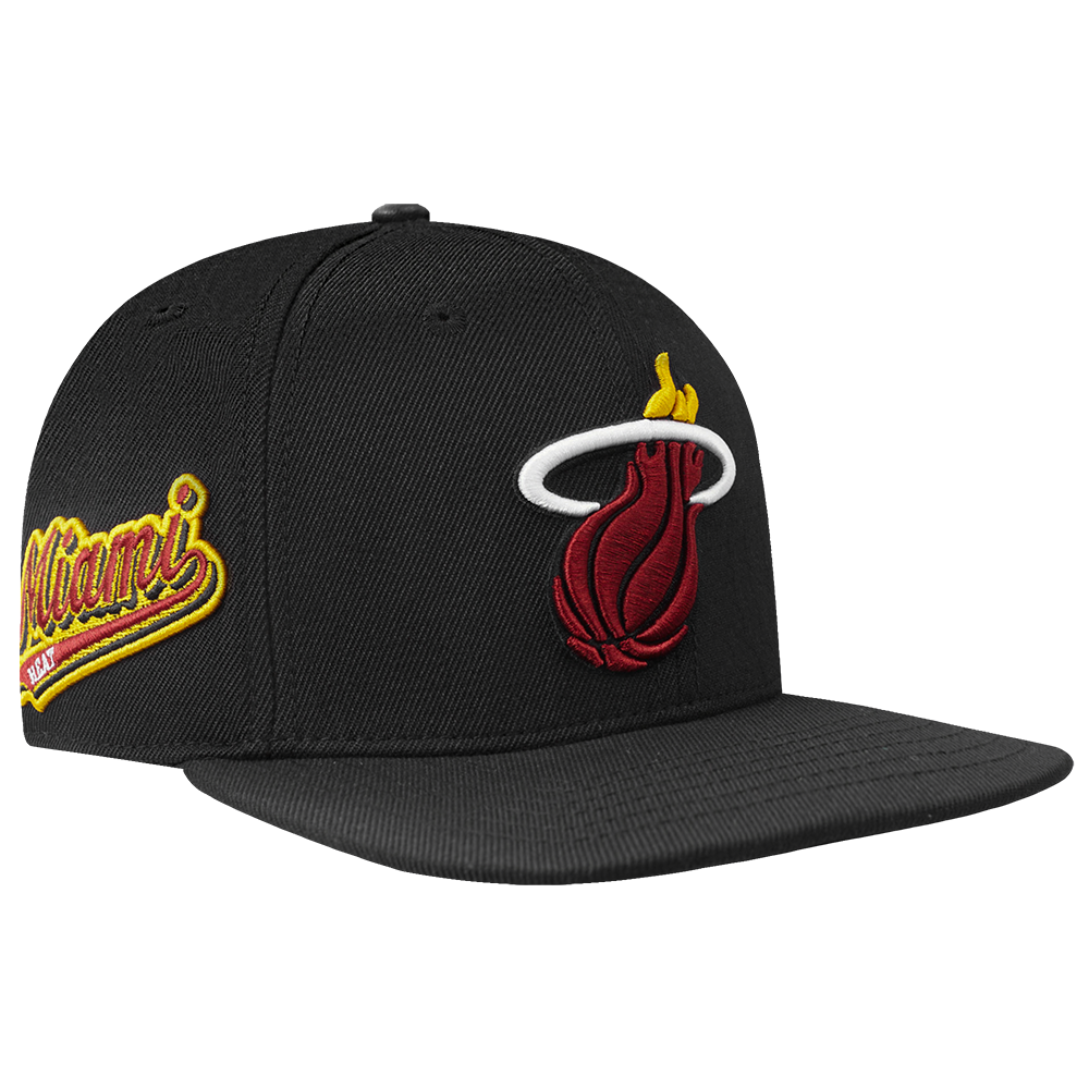 NBA MIAMI HEAT SCRIPT TAIL WOOL SNAPBACK (BLACK)