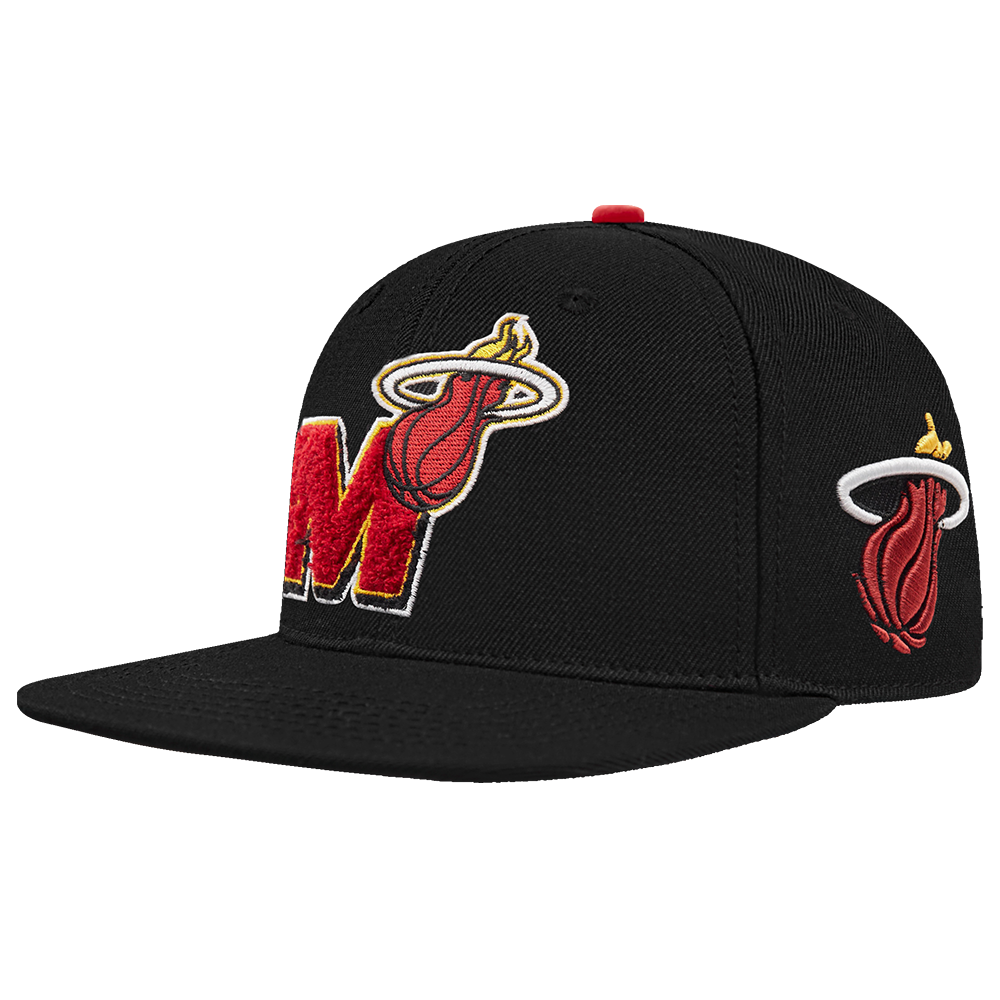 NBA MIAMI HEAT MASHUP UNISEX WOOL SNAPBACK HAT (BLACK)
