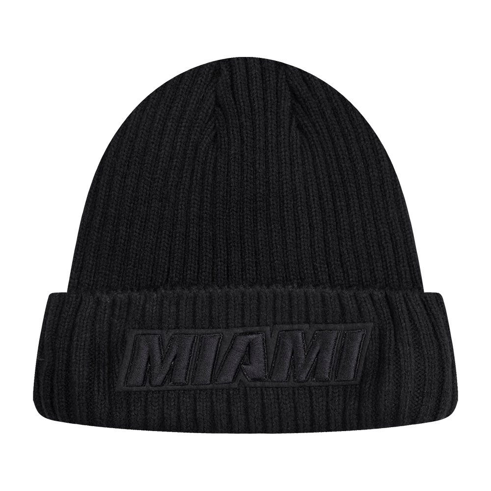 NBA MIAMI HEAT NEUTRAL BEANIE (BLACK)