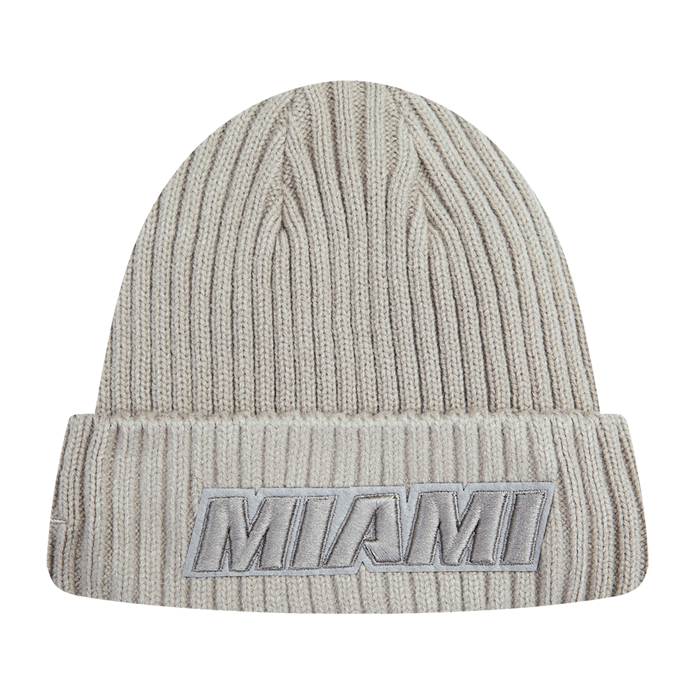 NBA MIAMI HEAT NEUTRAL BEANIE (TAUPE)