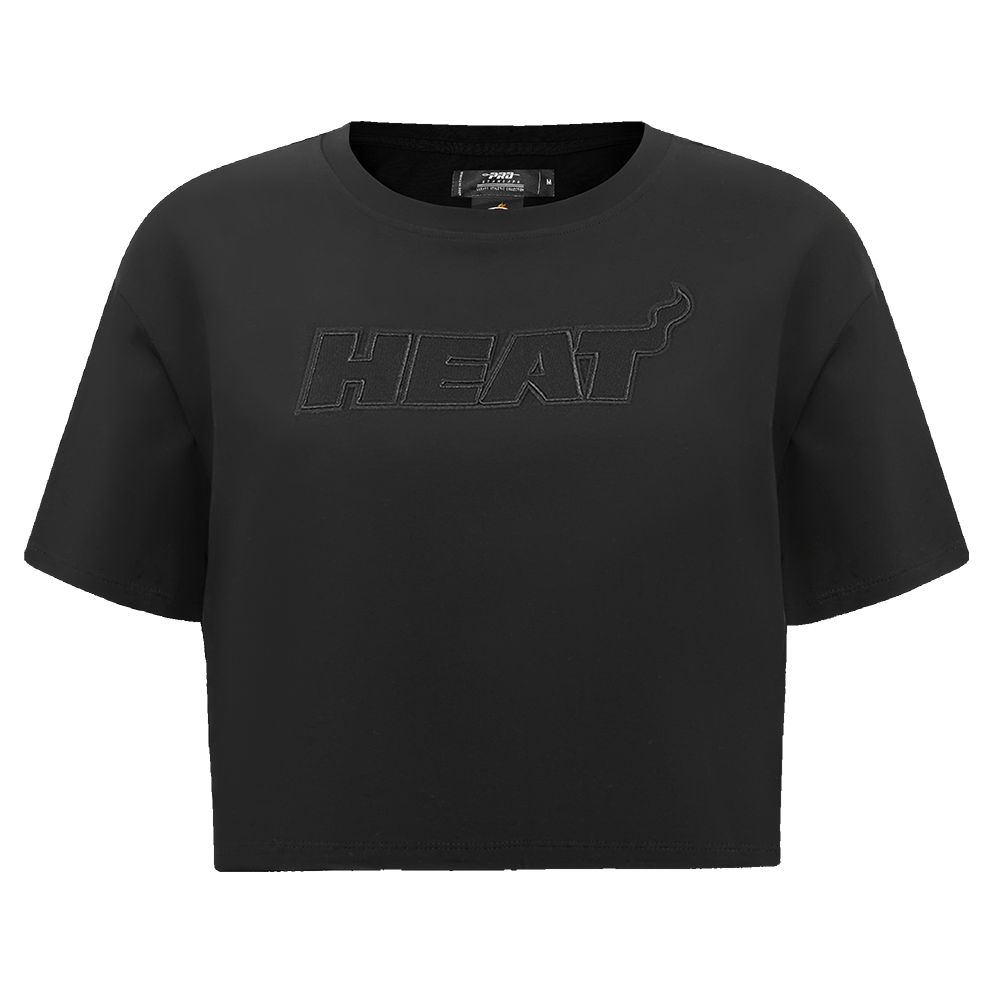 NBA MIAMI HEAT NEUTRAL T-SHIRT À COUPE CARRÉE POUR FEMME (NOIR)