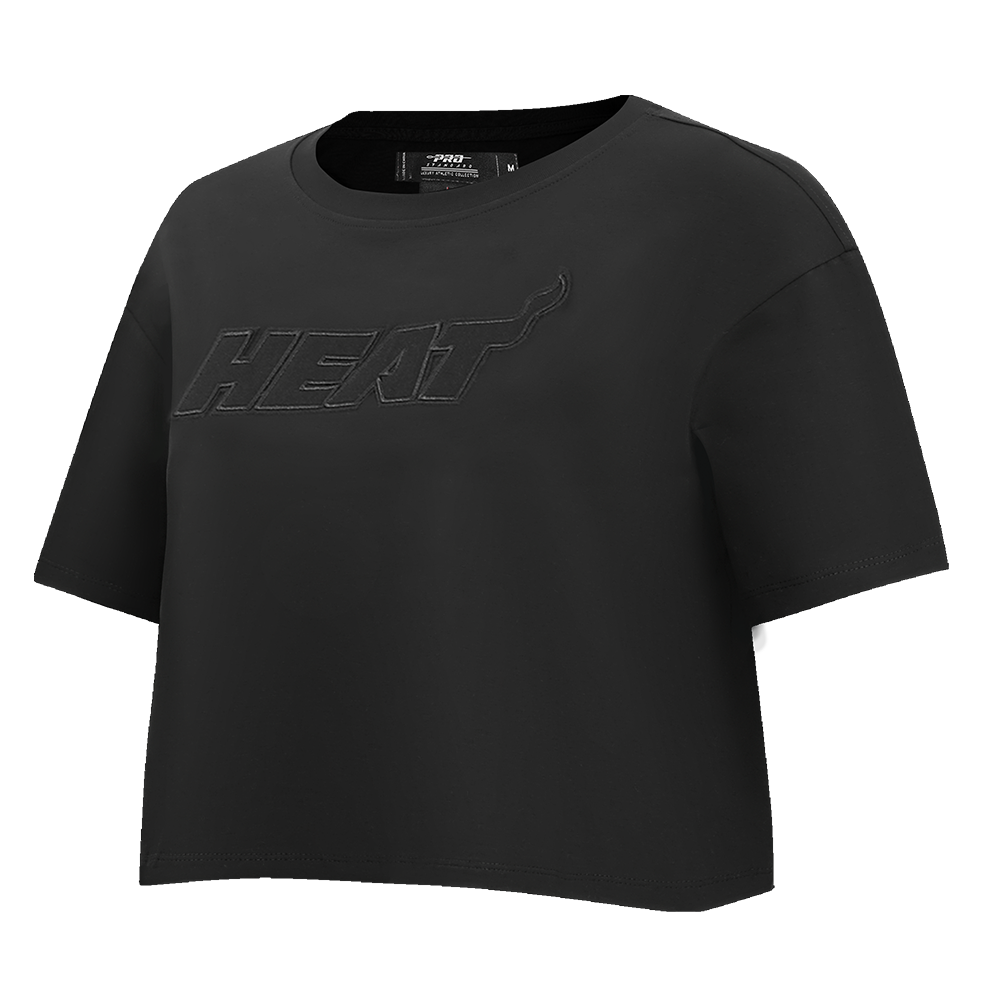 NBA MIAMI HEAT NEUTRAL T-SHIRT À COUPE CARRÉE POUR FEMME (NOIR)