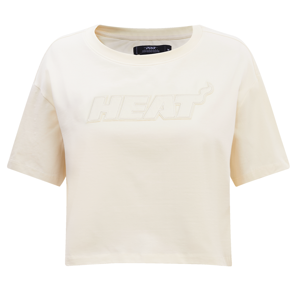 NBA MIAMI HEAT NEUTRAL T-SHIRT À COUPE CARRÉE POUR FEMME (COQUILLE D'ŒUF)
