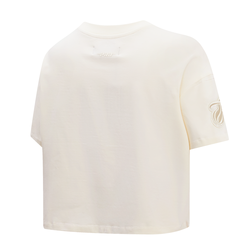 NBA MIAMI HEAT NEUTRAL T-SHIRT À COUPE CARRÉE POUR FEMME (COQUILLE D'ŒUF)