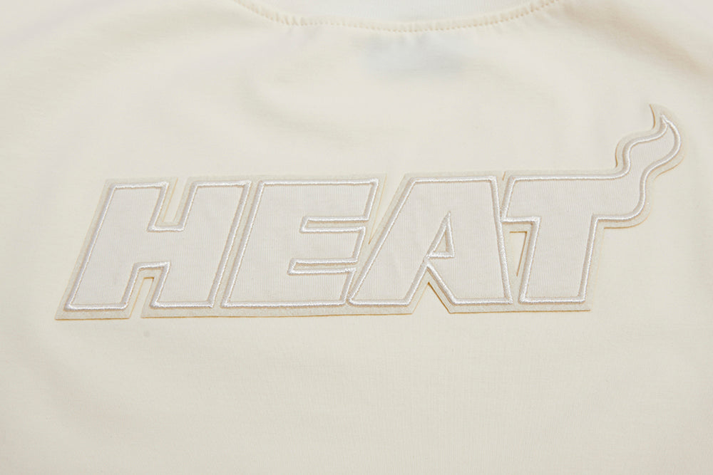 NBA MIAMI HEAT NEUTRAL T-SHIRT À COUPE CARRÉE POUR FEMME (COQUILLE D'ŒUF)