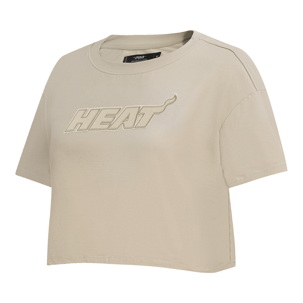 NBA MIAMI HEAT NEUTRAL WOMEN'S BOXY TEE (TAUPE)