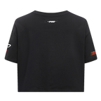 NBA MIAMI HEAT SCRIPT TAIL T-SHIRT EN JERSEY SIMPLE À COUPE CARRÉE POUR FEMME (NOIR)