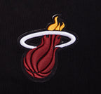 NBA MIAMI HEAT SCRIPT TAIL T-SHIRT EN JERSEY SIMPLE À COUPE CARRÉE POUR FEMME (NOIR)