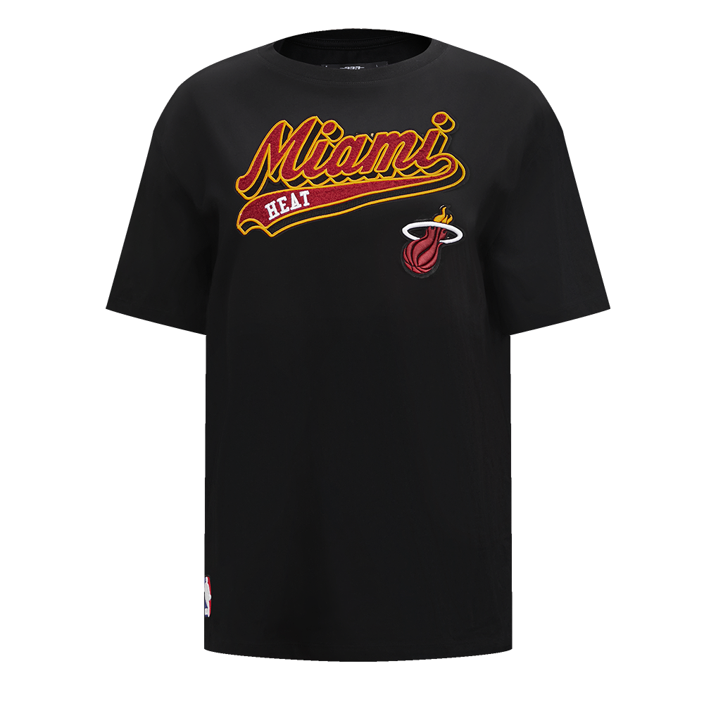 NBA MIAMI HEAT SCRIPT TAIL WOMEN'S BOYFRIEND TEE (BLACK)