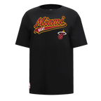 NBA MIAMI HEAT SCRIPT TAIL WOMEN'S BOYFRIEND TEE (BLACK)