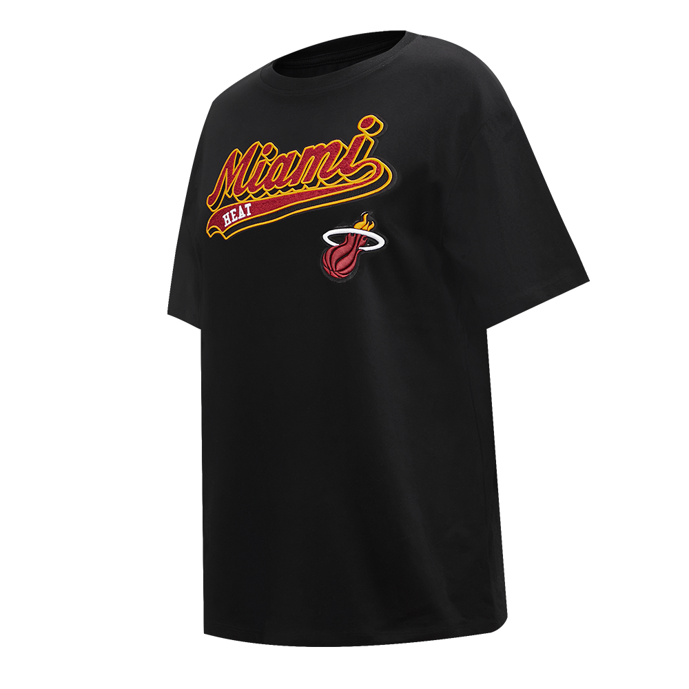 NBA MIAMI HEAT SCRIPT TAIL WOMEN'S BOYFRIEND TEE (BLACK)