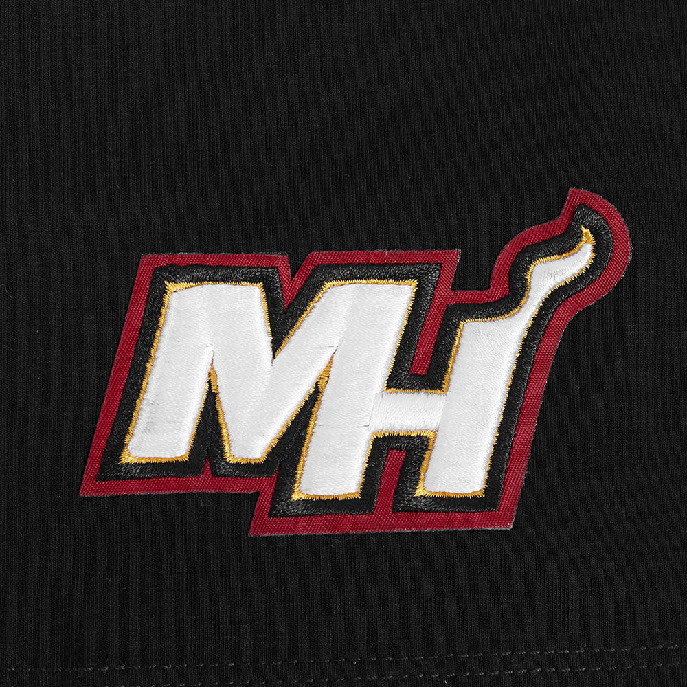 NBA MIAMI HEAT GAME DAY CLASSICS T-SHIRT BABY DOLL EN JERSEY SIMPLE POUR FEMME (NOIR)