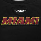 NBA MIAMI HEAT GAME DAY CLASSICS T-SHIRT BABY DOLL EN JERSEY SIMPLE POUR FEMME (NOIR)