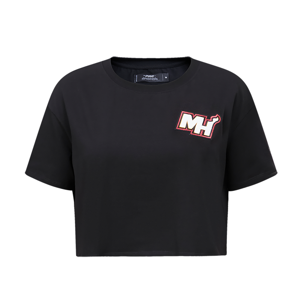 NBA MIAMI HEAT CLASSIC WOMEN'S BOXY TEE (BLACK)