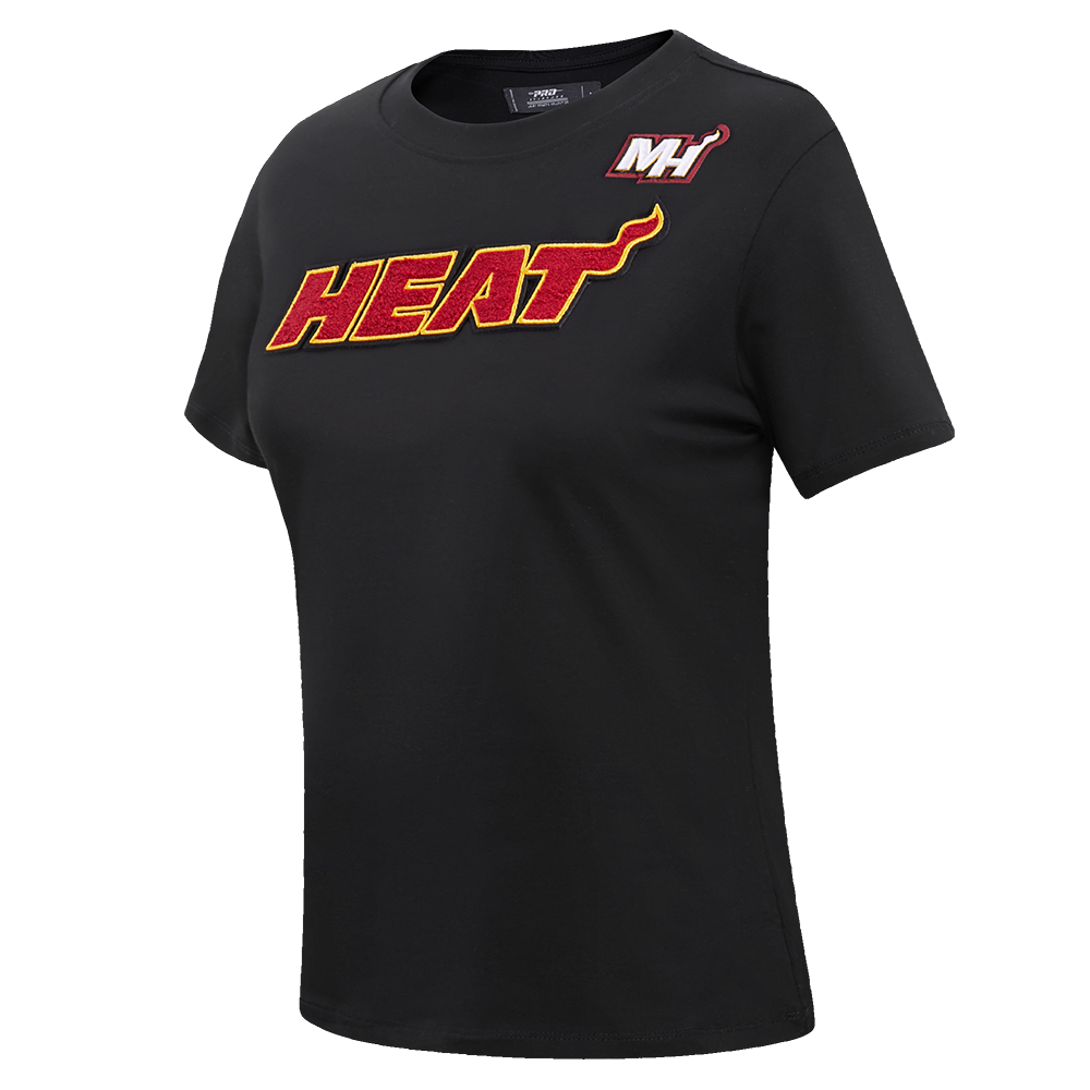 NBA MIAMI HEAT CLASSIC SHORT SLEEVE WOMEN'S SLIM FIT TEE (BLACK)