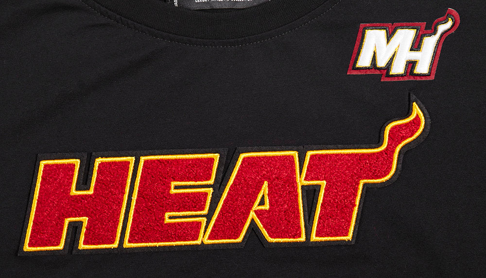 NBA MIAMI HEAT CLASSIC T-SHIRT AJUSTÉ À MANCHES COURTES POUR FEMME (NOIR)