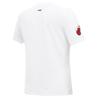 NBA MIAMI HEAT CLASSIC T-SHIRT AJUSTÉ À MANCHES COURTES POUR FEMME (BLANC)