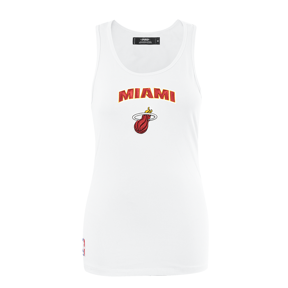 NBA MIAMI HEAT CLASSIC CAMISOLE DOS NAGEUR À COUPE DÉCONTRACTÉE (BLANC)