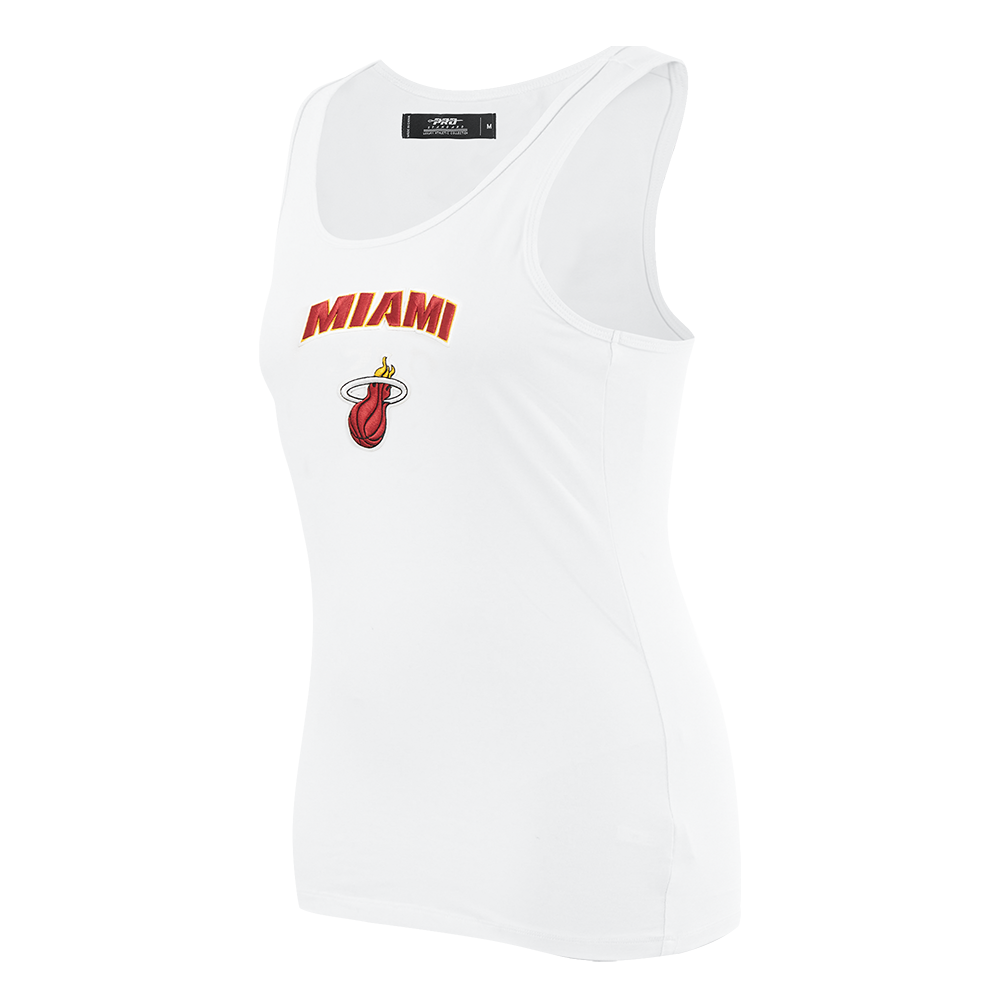 NBA MIAMI HEAT CLASSIC CAMISOLE DOS NAGEUR À COUPE DÉCONTRACTÉE (BLANC)
