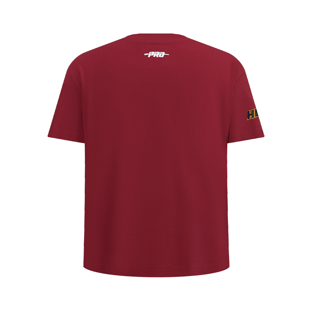 NBA MIAMI HEAT CLASSIC T-SHIRT EN JERSEY SIMPLE POUR GARÇON JUNIOR (ROUGE CARDINAL)