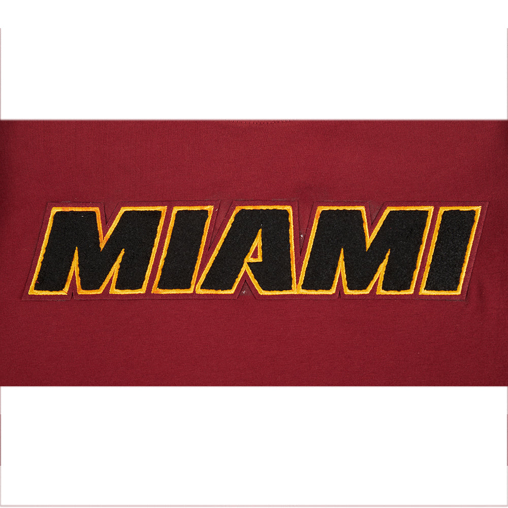 NBA MIAMI HEAT CLASSIC T-SHIRT EN JERSEY SIMPLE POUR GARÇON JUNIOR (ROUGE CARDINAL)