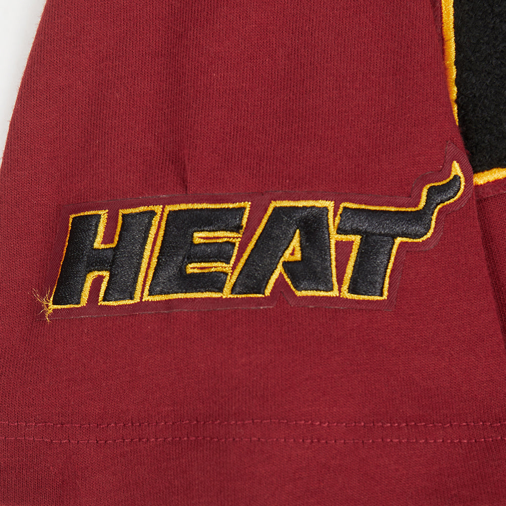 NBA MIAMI HEAT CLASSIC T-SHIRT EN JERSEY SIMPLE POUR GARÇON JUNIOR (ROUGE CARDINAL)
