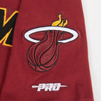 NBA MIAMI HEAT CLASSIC T-SHIRT EN JERSEY SIMPLE POUR GARÇON JUNIOR (ROUGE CARDINAL)