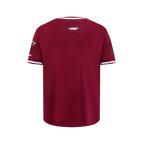 NBA MIAMI HEAT CLASSIC BIG BOY'S SS STRIPED RIB TEE (CARDINAL RED)