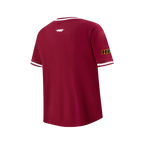 NBA MIAMI HEAT CLASSIC BIG BOY'S SS STRIPED RIB TEE (CARDINAL RED)