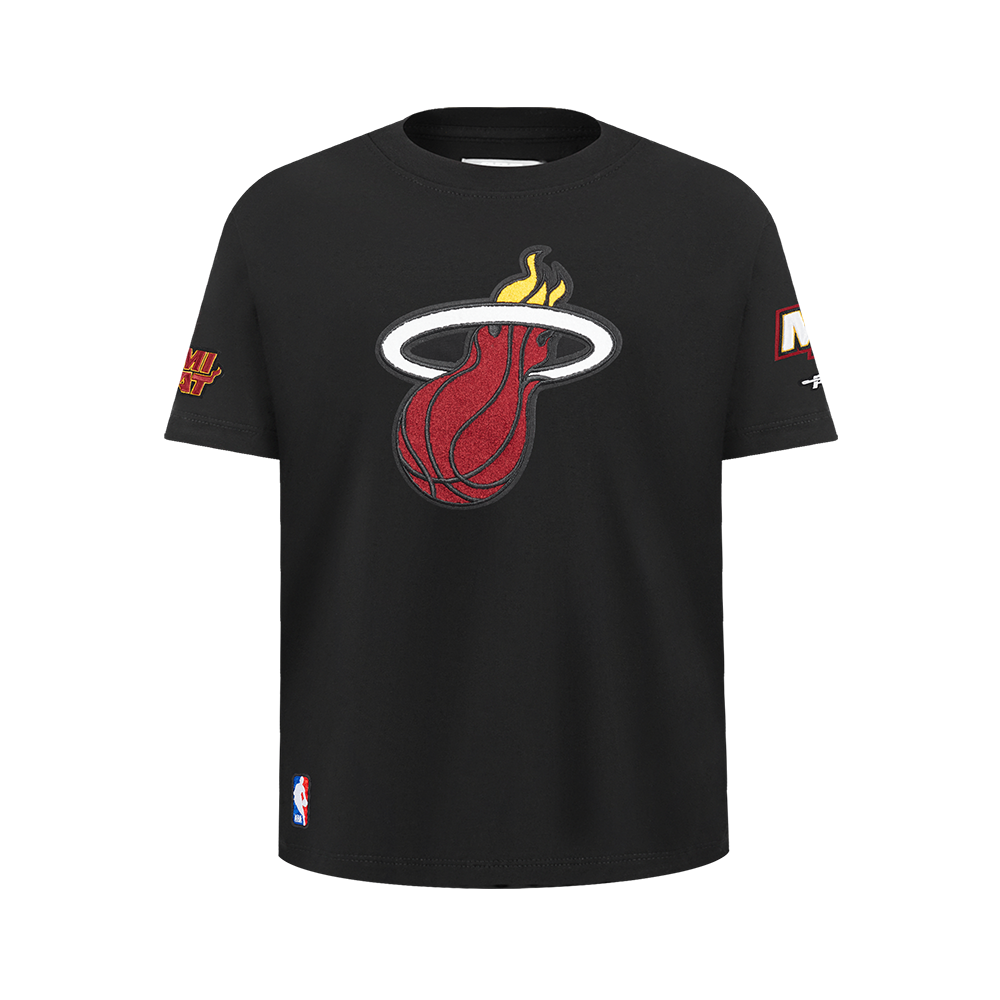NBA MIAMI HEAT RETRO CLASSIC BIG BOY'S SS TEE (BLACK)