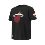 NBA MIAMI HEAT RETRO CLASSIC BIG BOY'S SS TEE (BLACK)