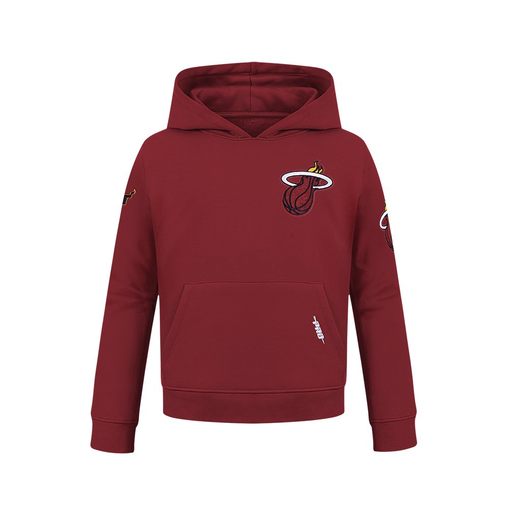NBA MIAMI HEAT CLASSIC CHANDAIL À CAPUCHON EN MOLLETON POUR GARÇON JUNIOR (ROUGE CARDINAL)