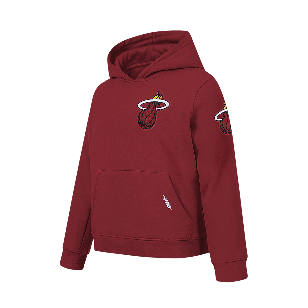 NBA MIAMI HEAT CLASSIC CHANDAIL À CAPUCHON EN MOLLETON POUR GARÇON JUNIOR (ROUGE CARDINAL)