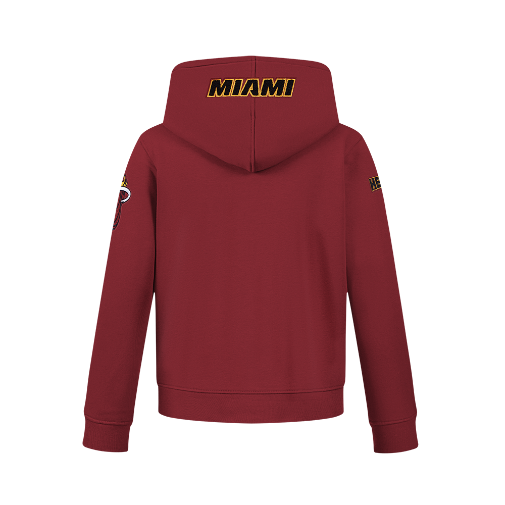 NBA MIAMI HEAT CLASSIC BIG BOY'S FLC PO HOODIE (CARDINAL RED)