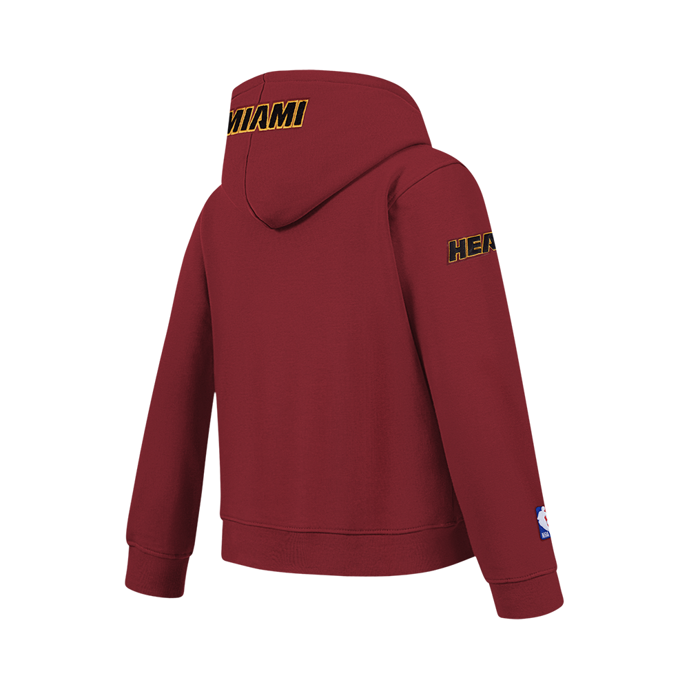 NBA MIAMI HEAT CLASSIC BIG BOY'S FLC PO HOODIE (CARDINAL RED)