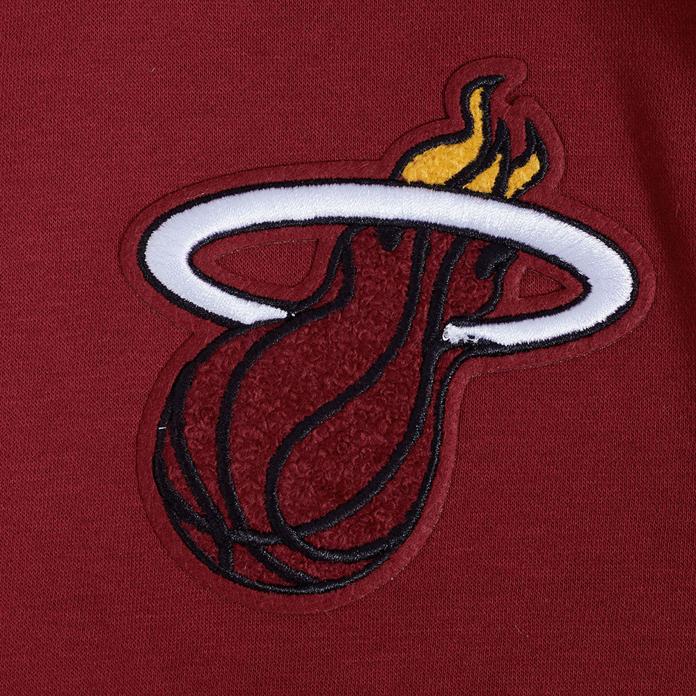 NBA MIAMI HEAT CLASSIC BIG BOY'S FLC PO HOODIE (CARDINAL RED)
