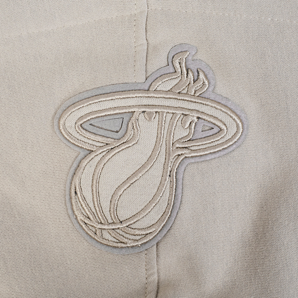 NBA MIAMI HEAT NEUTRAL CHANDAIL À CAPUCHON EN MOLLETON POUR GARÇON JUNIOR (TAUPE)