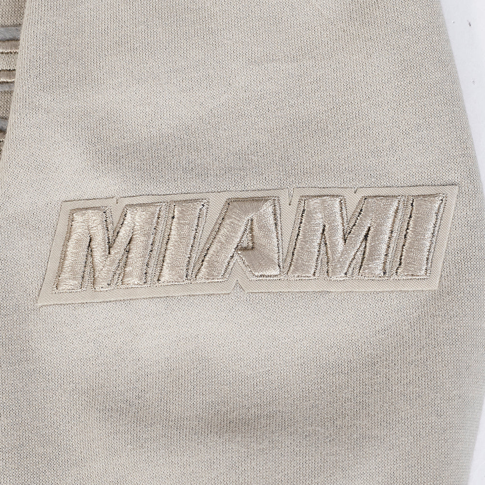 NBA MIAMI HEAT NEUTRAL CHANDAIL À CAPUCHON EN MOLLETON POUR GARÇON JUNIOR (TAUPE)