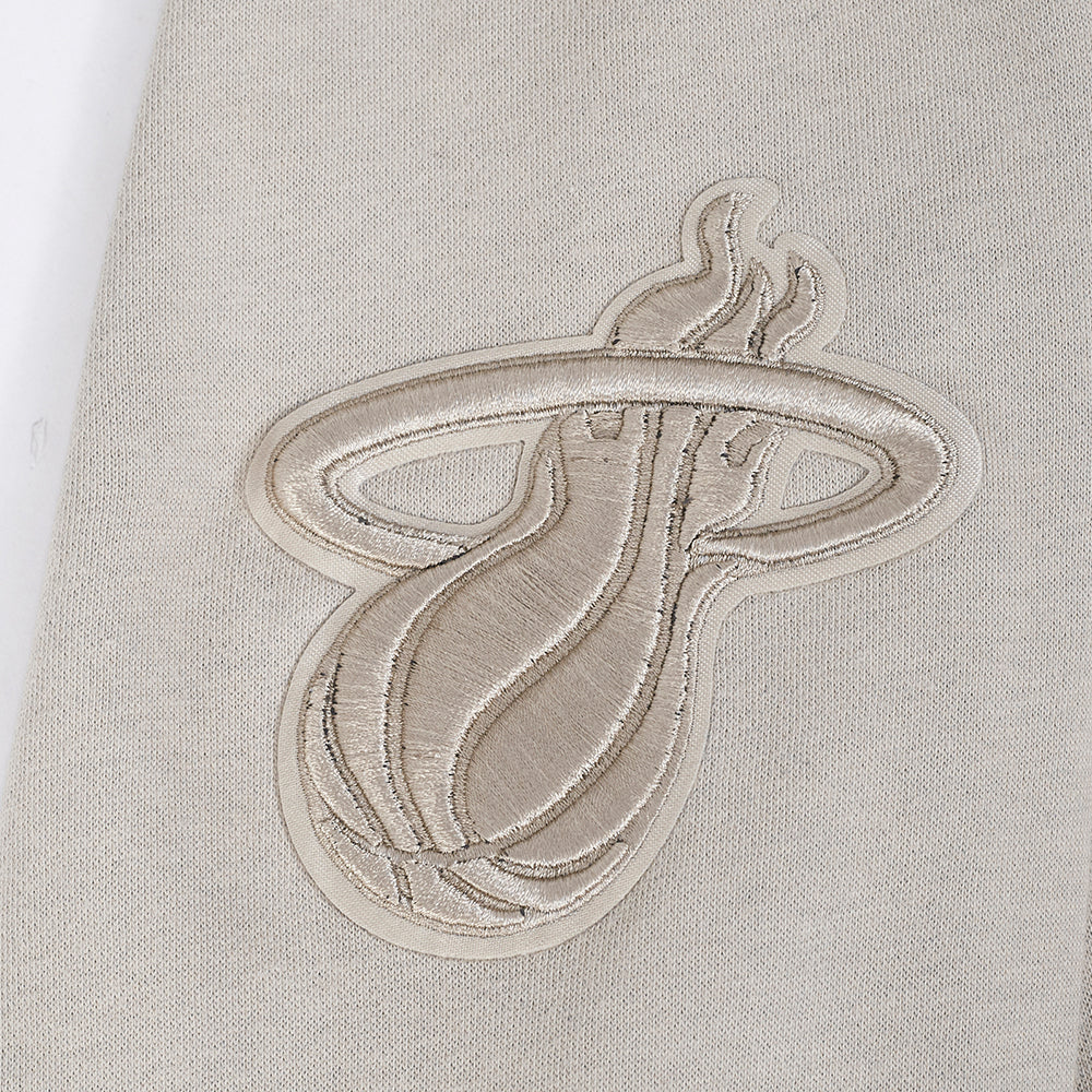 NBA MIAMI HEAT NEUTRAL CHANDAIL À CAPUCHON EN MOLLETON POUR GARÇON JUNIOR (TAUPE)