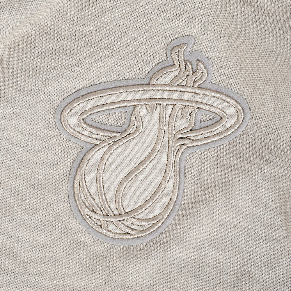 NBA MIAMI HEAT NEUTRAL CHANDAIL À CAPUCHON EN MOLLETON POUR GARÇON JUNIOR (TAUPE)